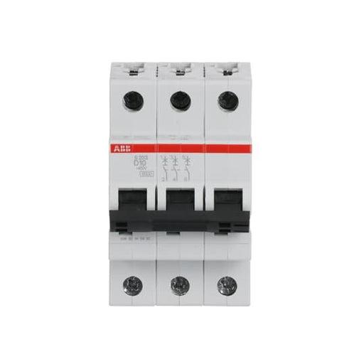 ABB Stotz S&J - Leitungsschutzschalter Sicherungsautomat S203-D10 6 kA, 10 A, 3P