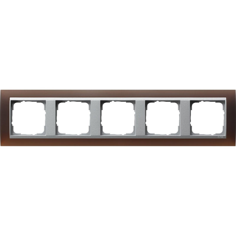 Gira - Abdeckrahmen 5f.opak dbr 021559