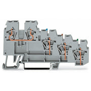 WAGO - Initiator/Aktor-Reihenklemme 4-Leiter-Initiatorenklemme 270-570 0,08-2,5mmq grau − 50 Stück