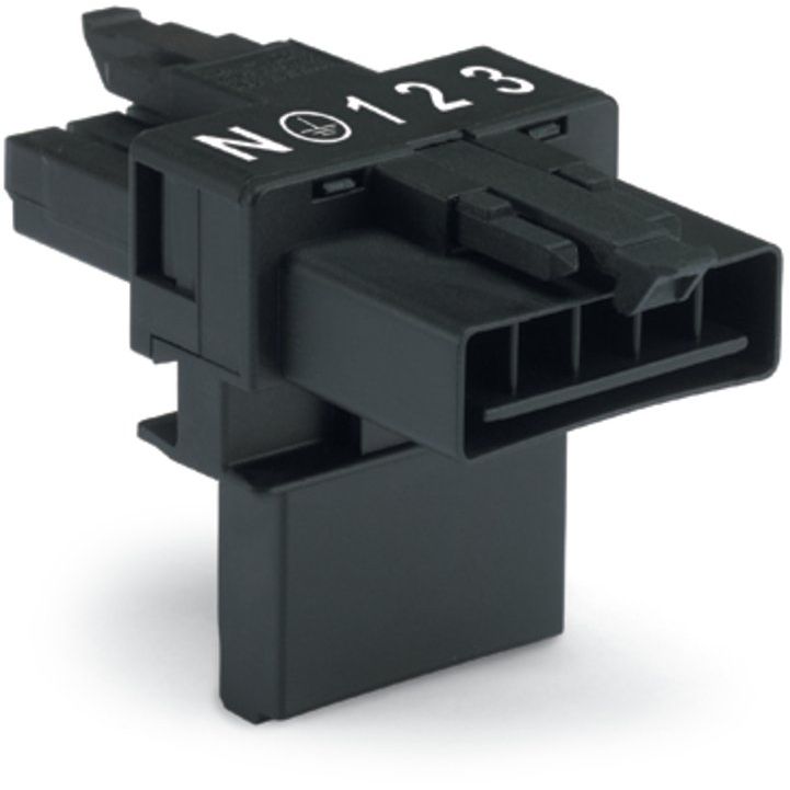 WAGO - Kompaktverteiler für steckbare Gebäudeinstallation T-Verteiler 5-polig 890-621 Kod. A,schwarz − 25 Stück