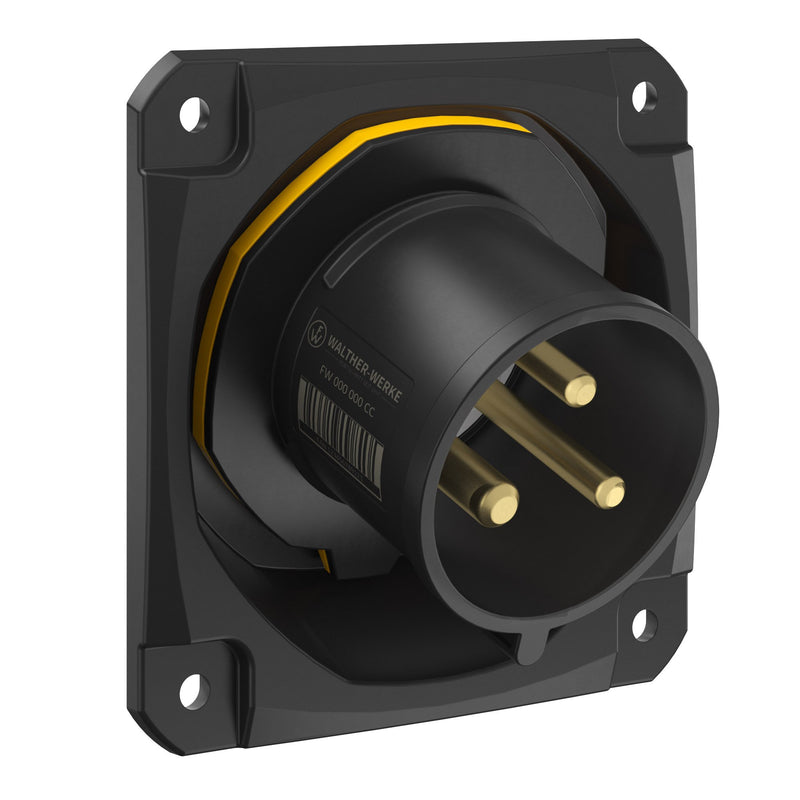 Walther Werke - CEE-Gerätestecker (IEC 60309) CEE NEO Anbaugerätestecker FW732304CC schräg 32A 3P 4h