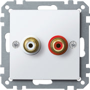 Merten - Einsatz/Abdeckung für Kommunikationstechnik Steckdose pws/gl MEG4350-0319 für Audio Anschluss