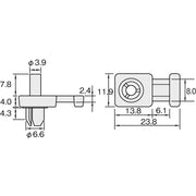 HellermannTyton - Befestigungssockel und -element für Kabelbinder Befestigungssockel LKCRF1 PA66 NA 500 24x12mm − 500 Stück