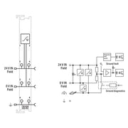 WAGO GmbH & Co. KG - Feldbus, Dez. Peripherie - Einspeise- und Segmentmodul Feldeinspeisefilter 750-624/020-002 (Surge),DC 24 V