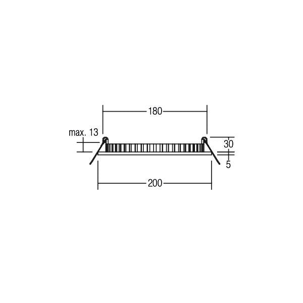 Brumberg Leuchten - Downlight/Strahler/Flutlicht LED-Einbau-Panel 12217683 24VDC 3000K silber