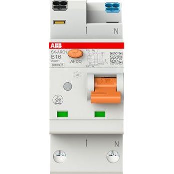 ABB Stotz S&J - Leitungsschutzschalter mit Zusatzeinrichtung Fehlerlichtbogen-Schutz SX-ARC1 B16 6kA 1P+N, 2TE + LS