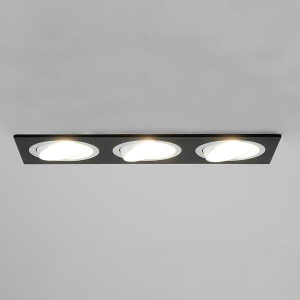 Brumberg Leuchten - Downlight/Strahler/Flutlicht Einbaumodul rechteckig 45028560 3-fach