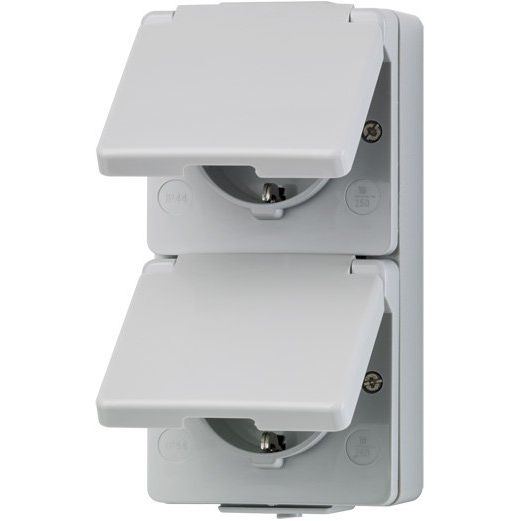 Jung - Steckdose SCHUKO-Steckdose 2-fach 622 W 16A 250V senkr