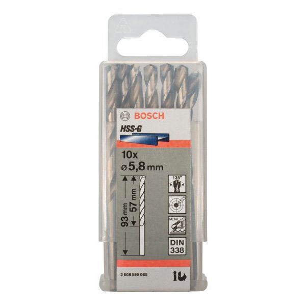 Bosch - Bohrer PRO Metal HSS-G 2608595065 Spiralbohrer 5,8 x