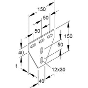 Niedax - Verbinder für Stiel/Profilschiene Knotenbleche KNT 50/50