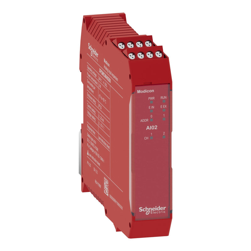 Schneider Electric - Gerät zur Überwachung von sicherheitsgerichteten Stromkreisen XPSMCM Analogmodul 2E XPSMCMAI0200 0-20mA/0-10V Sk