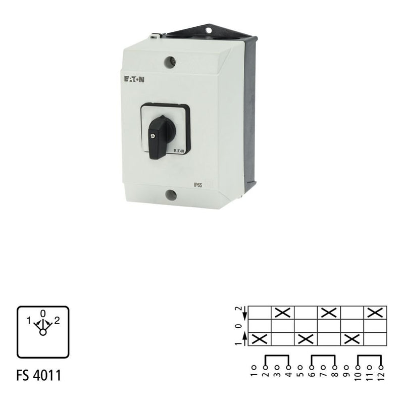 Eaton - Lastschalter Umschalter T3 32A Aufbau T3-3-8216/I2 tastend 0-Stellung