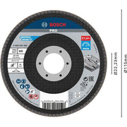 Bosch - Trenn-/Schleifscheibe PRO X571 2608607324 Fächerschleifscheibe