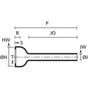 HellermannTyton - Aufteilkappe Flachprofilformteil 313F343-9 PO-X BK 5 Rippe schwarz − 100 Stück