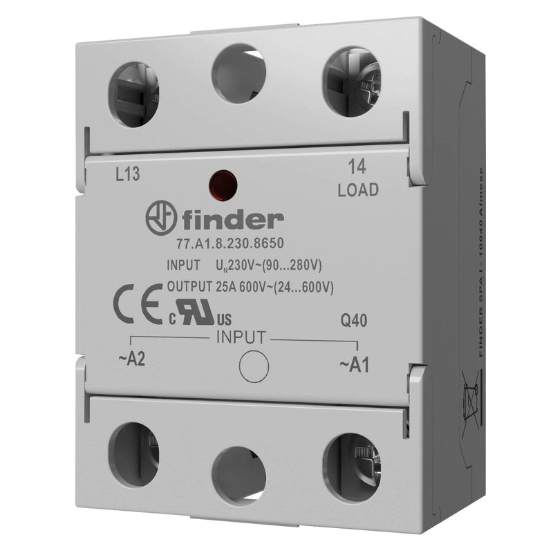 Finder - Halbleiterrelais Elektronisches Lastrelais 77.A1.9.024.8250 25A, 24-280V AC