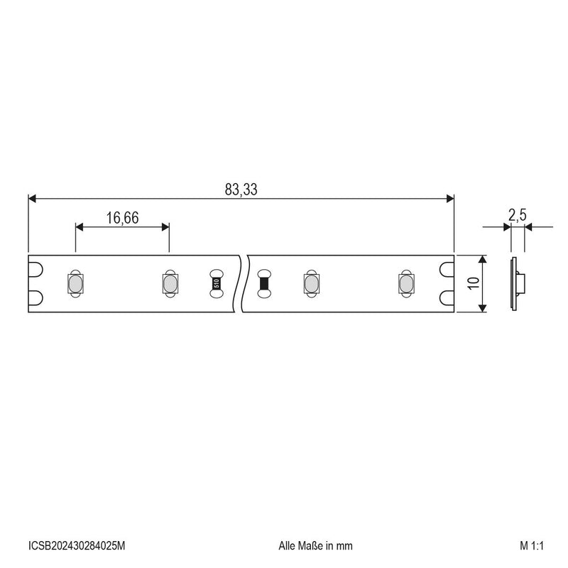 EVN Lichttechnik - Lichtschlauch/-band LED-Strip ICSB202430284025M 25m 4000K IC 24VDC