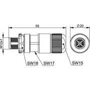 Telegärtner - Modularer Steckverbinder STX M12x1 KS X-kod. 100007499 Cat.6A Kabelverbind. − 10 Stück