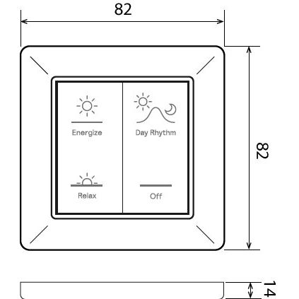 Philips Lighting - Lichtregelsystemkomponente Nature Connect Zubehör LP911P NC2 #10845500 Funkschalter