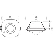 Ledvance - Lichtregelsystemkomponente VIVARES Sensor VIVARES ZB L/O SENS
