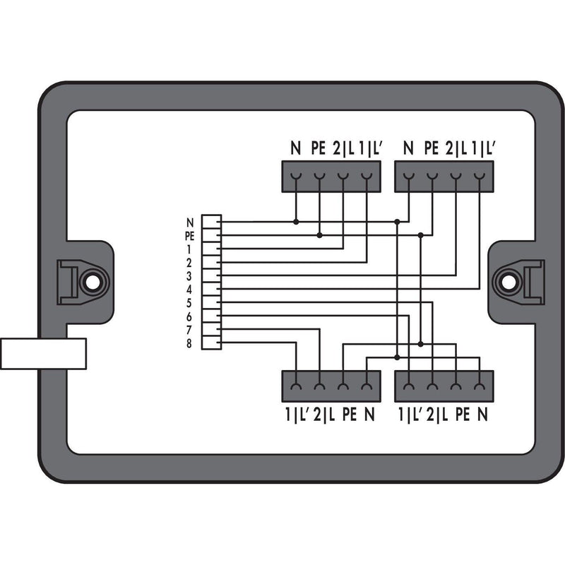 WAGO - Kompaktverteiler für steckbare Gebäudeinstallation Verteilerbox 899-631/453-000 4 Ausgänge,schwarz