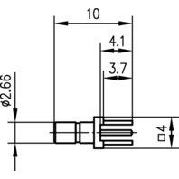 Telegärtner - Koax-Steckverbinder SSMB-Anbaustecker AU 100024916 f.gedr.Schaltungen − 5 Stück