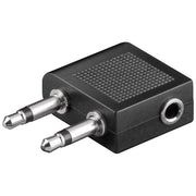 Goobay - Zubehör/Ersatzteile für Kopfhörer/Head-Set Kopfhörer-Adapter 61004 Flugzeug/Reise