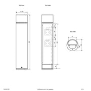 EVN Lichttechnik - Wegeleuchte LED-Wegeleuchte WLSD441502 m.Steckdosen, 3000K