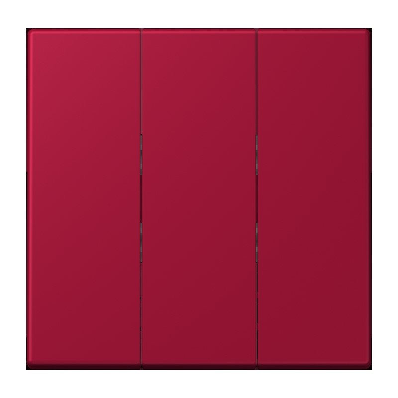 Jung - Abdeckung/Bedienelement für Installationsschalterprogramme Wippe 3fach LC 993 BF 229 rouge carmin (32100)