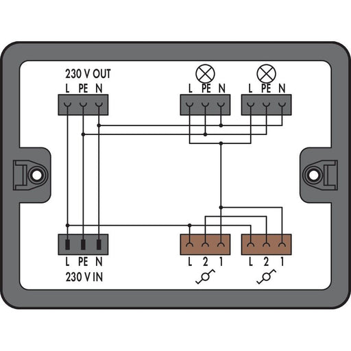 WAGO - Kompaktverteiler für steckbare Gebäudeinstallation Verteilerbox 899-631/308-000 1 Eingang, sw