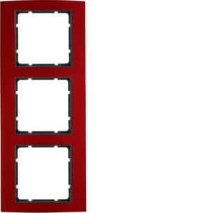 Berker - Abdeckrahmen Rahmen rt/anth 10133012 3fach