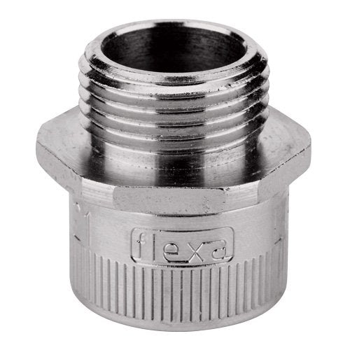 Flexa - Metall-Schutzschlauch-Verschraubung Metallverschraubung gerade 15801317016 AD 17, M 16 x 1,5 − 50 Stück