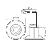 ESYLUX - Bewegungsmelder/Präsenzmelder komplett Decken-Bewegungsmelder MD-FLAT-E#EP10427862 rund weiß