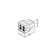 WAGO GmbH & Co. KG - Steckklemme Verbindungsdosenklemme 773-124 2,5mm² − 100 Stück