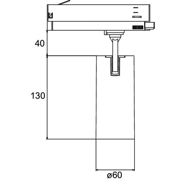 Brumberg Leuchten - Downlight/Strahler/Flutlicht LED-Schienenstrahler 230V 88715173 50Gr., 3000K, ws