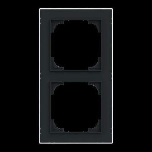 Busch-Jaeger - Abdeckrahmen Rahmen 2-fach 1722-456M mit Dekorring − 1 Stück by Busch-Jaeger
