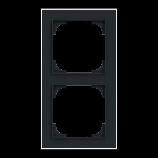 Busch-Jaeger - Abdeckrahmen Rahmen 2-fach 1722-456M mit Dekorring  − 1 Stück
