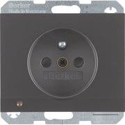 Berker - Steckdose anth/ma 6765107006 m.Schutzkontaktstift