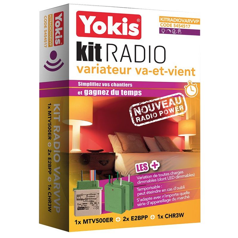 Grothe - Funkempfänger Funk-Set KITRADIOVARVVP Dimmer Zwei-Fach