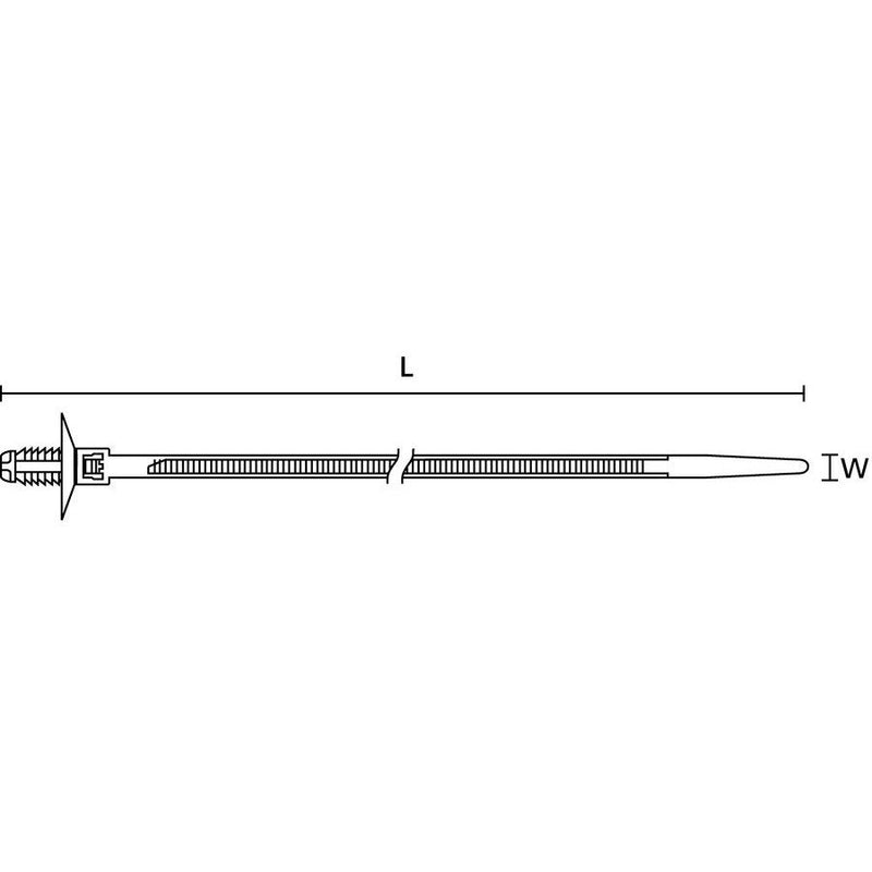 HellermannTyton - Kabelbinder Befestigungsbinder 157-00033(5000) schwarz − 5000 Stück