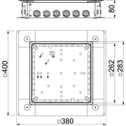 OBO Bettermann - Unterflur-Gerätedose Zug- und Abzweigdose UZD250-4 R 400x380x80 − 1 Stück