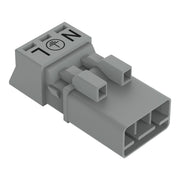 WAGO - Steckverbinder für steckbare Gebäudeinstallation Stecker 3-polig 890-253/060-000 grau − 50 Stück