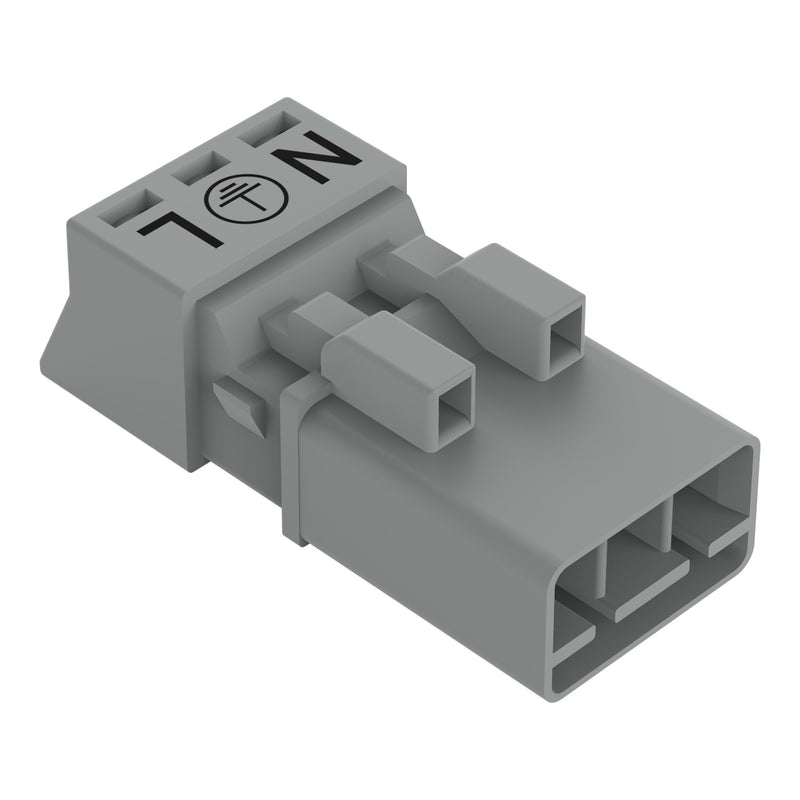 WAGO - Steckverbinder für steckbare Gebäudeinstallation Stecker 3-polig 890-253/060-000 grau − 50 Stück