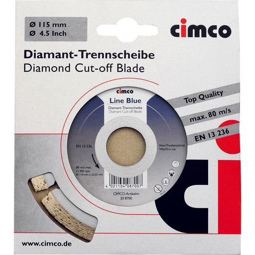 Cimco Werkzeuge - Trenn-/Schleifscheibe Diamanttrennscheibe 208702 D=125mm