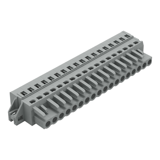 WAGO - Kabelsteckverbinder für Leiterplattensteckverbinder 1-Leiter-Federleiste 231-118/031-000 CAGECLAMP,2,5 mm²,gr − 10 Stück