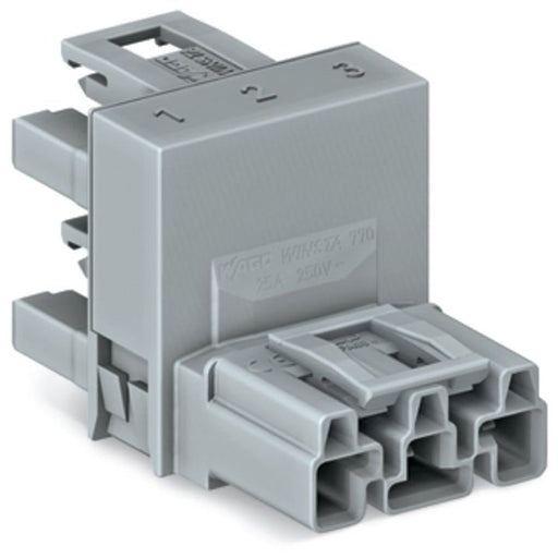 WAGO - Kompaktverteiler für steckbare Gebäudeinstallation h-Verteiler 3-polig 770-1761 Kod. B,grau − 50 Stück