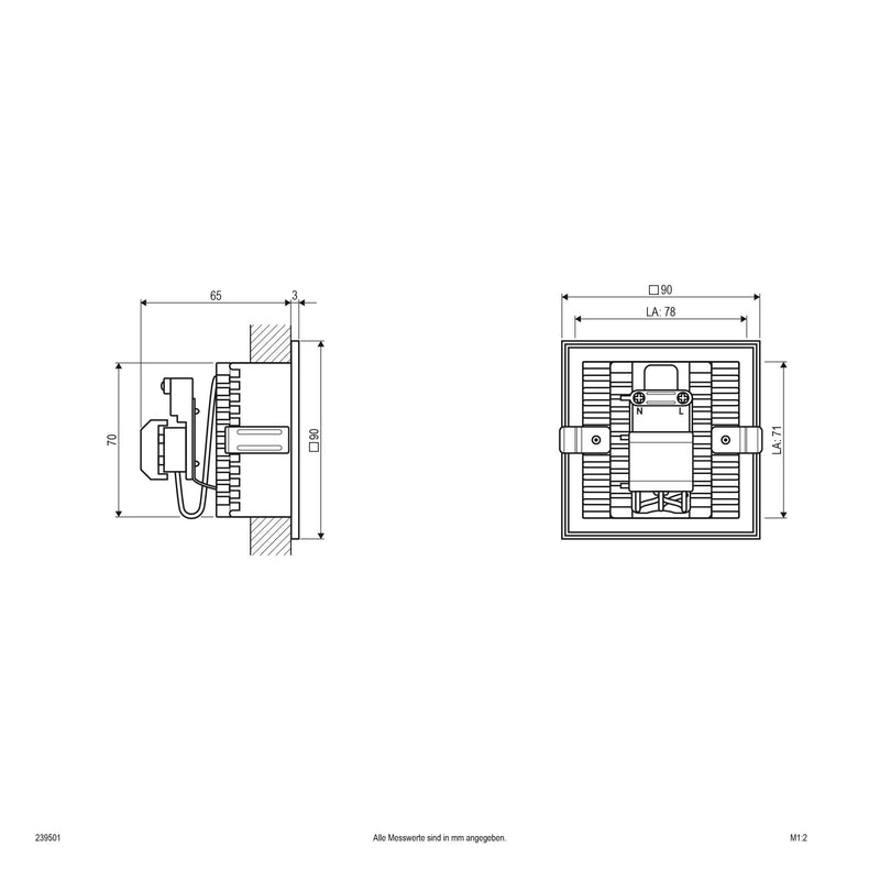 EVN Lichttechnik - Decken-/Wandleuchte Wandeinbauleuchte 239501 G9 230V IP20 ws