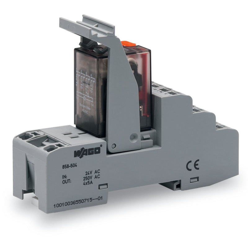 WAGO - Schaltrelais Relaismodul 858-507 AC 115 V,4 Wechsler − 5 Stück