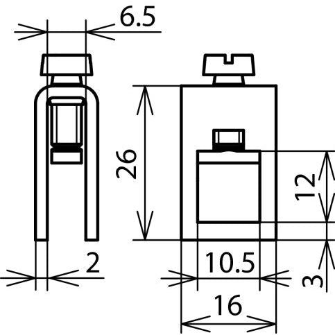 DEHN - Zubehör/Ersatzteile für Erdung und Blitzschutz Reihenklemme f.PAS RK 16 PAS 2,5-16 Niro-St/galZn