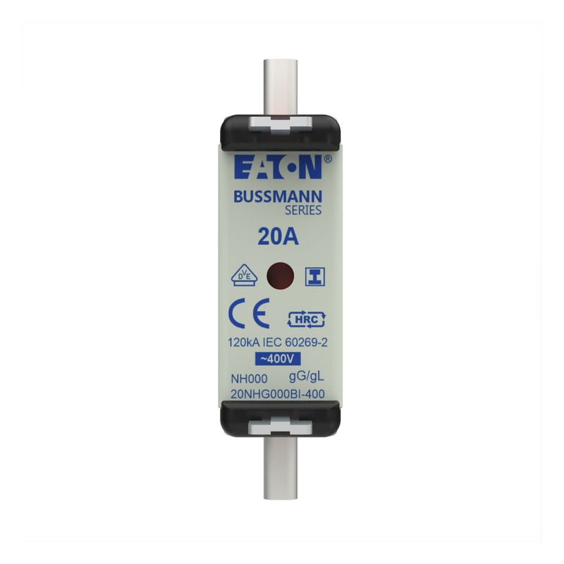 Eaton - Messersicherung Sicherungseinsatz Nieders. 20NHG000BI-400 20A AC 400V 120kA − 3 Stück