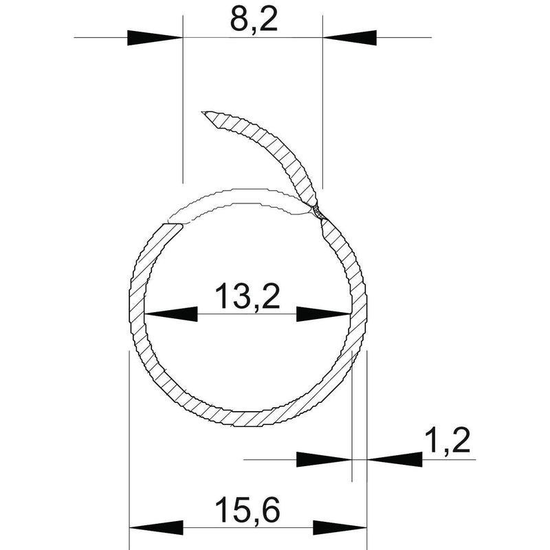 OBO Bettermann - Elektro-Installationsrohr Kunststoff Rohr offen M16 2953 M16 LGR lgr, 2m PVC − 2 Meter